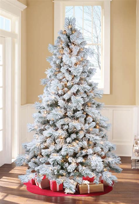 8 ft flocked christmas tree pre lit|8' christmas tree with lights.